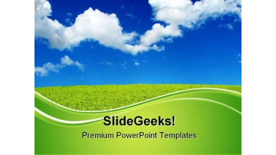 Field And Sky Landscape Nature PowerPoint Templates And PowerPoint Backgrounds 0711