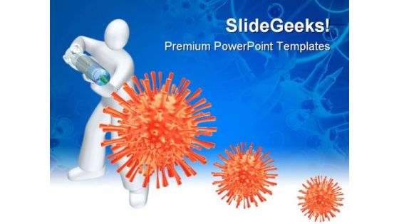 Fight With Virus Medical PowerPoint Templates And PowerPoint Backgrounds 0611 Fight With Virus Medical PowerPoint Templates And PowerPoint Backgrounds 0611