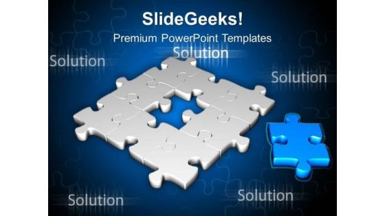 Fill The Puzzle With Right Part PowerPoint Templates Ppt Backgrounds For Slides 0613 Fill The Puzzle With Right Part PowerPoint Templates Ppt Backgrounds For Slides 0613