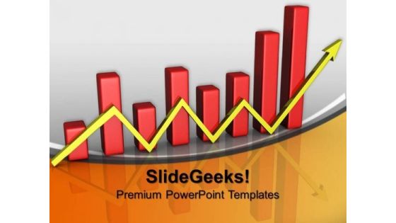 Finance Bar Graph With Arrow Business PowerPoint Templates And PowerPoint Themes 0912