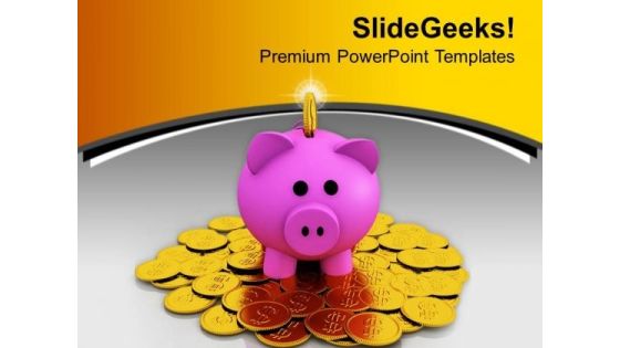 Financial Security With Piggy Bank Business PowerPoint Templates Ppt Backgrounds For Slides 0313