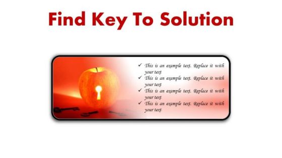 Find Key To Solution Business PowerPoint Presentation Slides R Find Key To Solution Business PowerPoint Presentation Slides R