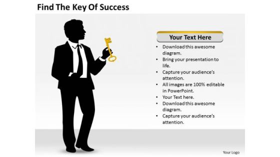 Find The Key Of Success Ppt Business Plan PowerPoint Slides