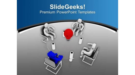 Find The New Idea In Business Meeting PowerPoint Templates Ppt Backgrounds For Slides 0613