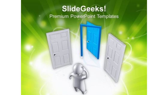 Find The Right Door For Success PowerPoint Templates Ppt Backgrounds For Slides 0613 Find The Right Door For Success PowerPoint Templates Ppt Backgrounds For Slides 0613