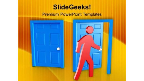 Find The Right Door Of Achievement PowerPoint Templates Ppt Backgrounds For Slides 0613 Find The Right Door Of Achievement PowerPoint Templates Ppt Backgrounds For Slides 0613