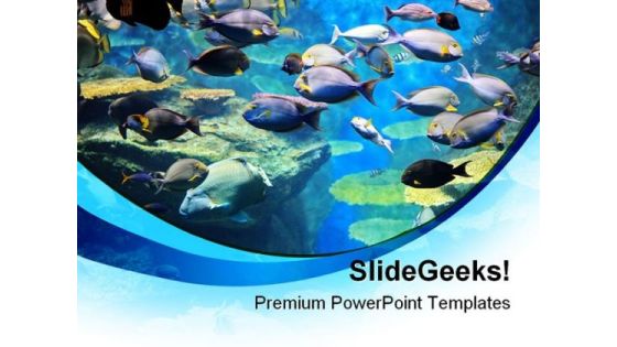 Fishes Inside Sea Animals PowerPoint Templates And PowerPoint Backgrounds 0111