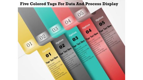 Five Colored Tags For Data And Process Display Presentation Template Five Colored Tags For Data And Process Display Presentation Template