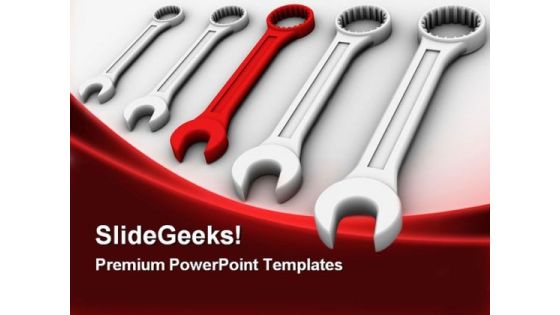 Five Different Spanners Industrial PowerPoint Themes And PowerPoint Slides 0311 Five Different Spanners Industrial PowerPoint Themes And PowerPoint Slides 0311