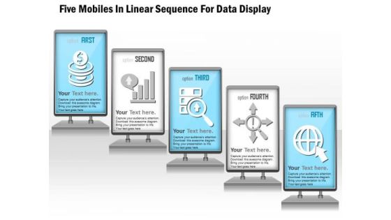 Five Mobiles In Linear Sequence For Data Display Presentation Template Five Mobiles In Linear Sequence For Data Display Presentation Template