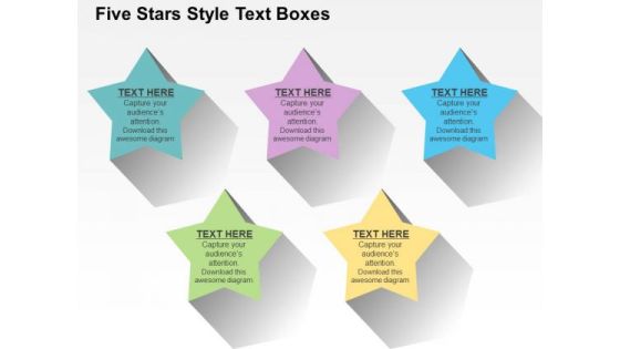 Five Stars Style Text Boxes PowerPoint Templates Five Stars Style Text Boxes PowerPoint Templates