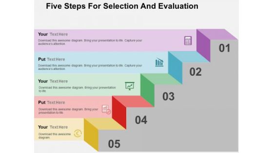 Five Steps For Selection And Evaluation PowerPoint Templates Five Steps For Selection And Evaluation PowerPoint Templates