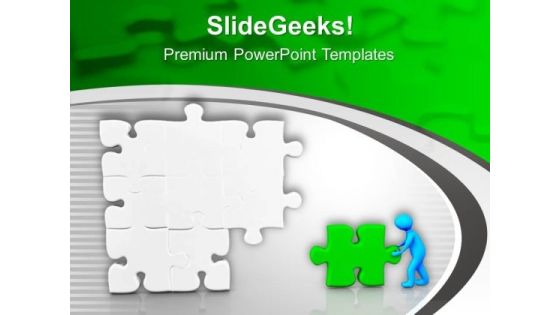 Fix The Puzzle With Right Part PowerPoint Templates Ppt Backgrounds For Slides 0713 Fix The Puzzle With Right Part PowerPoint Templates Ppt Backgrounds For Slides 0713