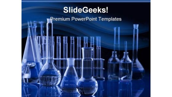 Flasks Science PowerPoint Template 0610 Flasks Science PowerPoint Template 0610