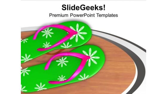 Flip Flops Are Symbol Of Vacations PowerPoint Templates Ppt Backgrounds For Slides 0713 Flip Flops Are Symbol Of Vacations PowerPoint Templates Ppt Backgrounds For Slides 0713