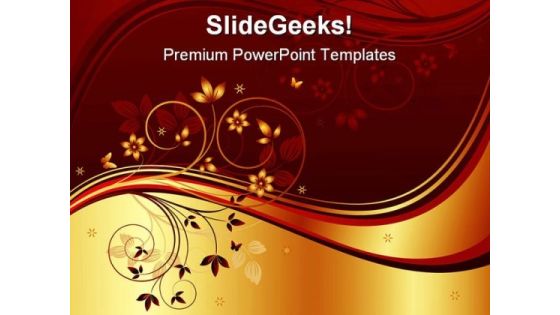 Floral01 Abstract Beauty PowerPoint Template 1110