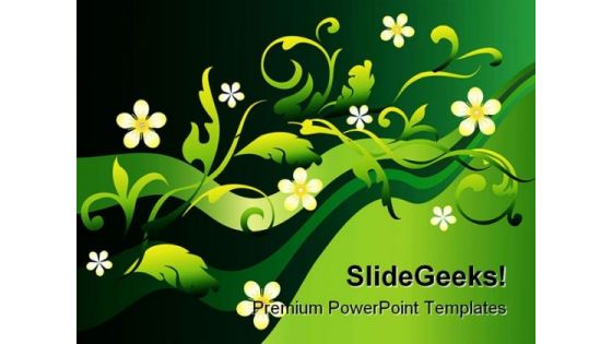 Floral Abstract Beauty PowerPoint Template 1110 Floral Abstract Beauty PowerPoint Template 1110