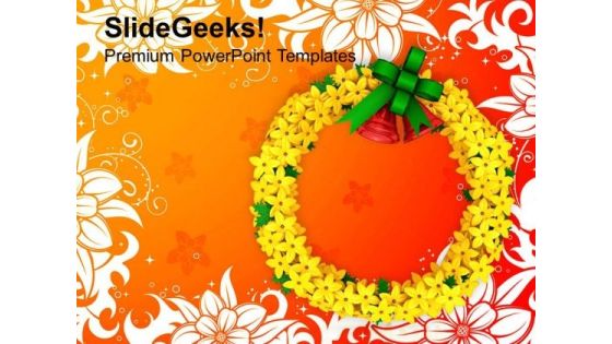 Floral Wreath On Abstract Background PowerPoint Templates Ppt Backgrounds For Slides 1212 Floral Wreath On Abstract Background PowerPoint Templates Ppt Backgrounds For Slides 1212