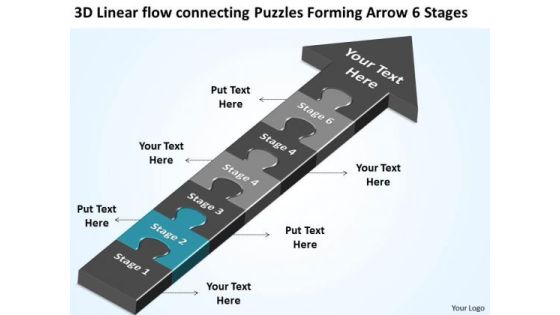 Flow Connecting Puzzles Forming Arrow 6 Stages Juice Bar Business Plan PowerPoint Slides Flow Connecting Puzzles Forming Arrow 6 Stages Juice Bar Business Plan PowerPoint Slides