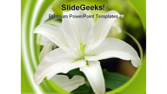 Flower Nature PowerPoint Template 0610 Flower Nature PowerPoint Template 0610