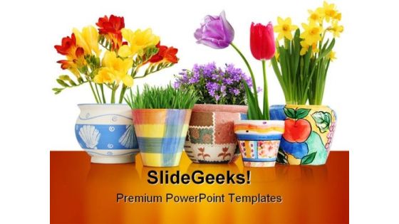 Flowers Beauty PowerPoint Template 0810 Flowers Beauty PowerPoint Template 0810