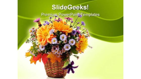 Flowers Bouquet Beauty PowerPoint Themes And PowerPoint Slides 0411