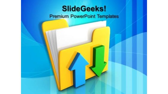 Folder Icon Data Transfer Business PowerPoint Templates And PowerPoint Themes 0812
