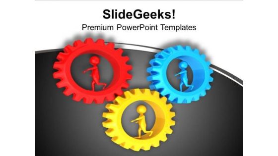 Follow Gear Process To Increase Business PowerPoint Templates Ppt Backgrounds For Slides 0613 Follow Gear Process To Increase Business PowerPoint Templates Ppt Backgrounds For Slides 0613