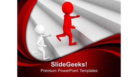 Follow The Stair Of Success PowerPoint Templates Ppt Backgrounds For Slides 0613 Follow The Stair Of Success PowerPoint Templates Ppt Backgrounds For Slides 0613