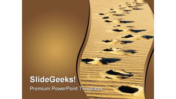 Foot Prints People PowerPoint Template 0910 Foot Prints People PowerPoint Template 0910