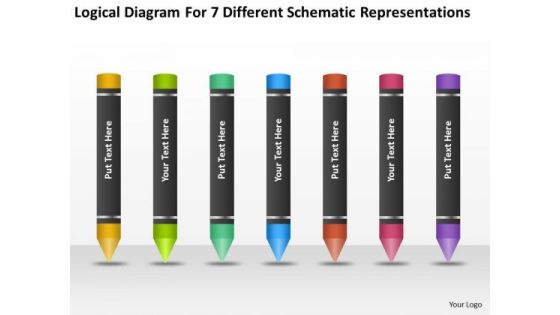 For 7 Different Schematic Representations Ppt Sample Business Plan PowerPoint Slides