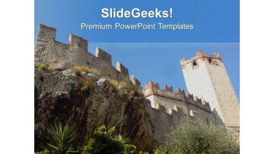 Fort With Light House PowerPoint Templates Ppt Backgrounds For Slides 0613