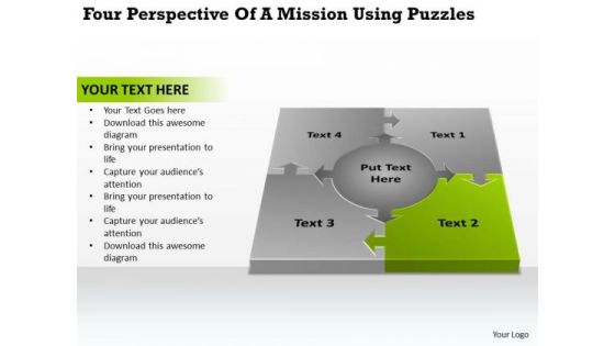 Four Perspective Of A Mission Using Puzzles How To Create Business Plan PowerPoint Templates Four Perspective Of A Mission Using Puzzles How To Create Business Plan PowerPoint Templates