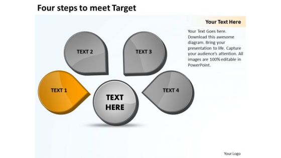 Four Steps To Meet Target Ppt Venn Chart PowerPoint Templates Four Steps To Meet Target Ppt Venn Chart PowerPoint Templates