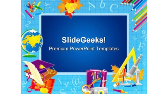 Frame Education PowerPoint Template 0610