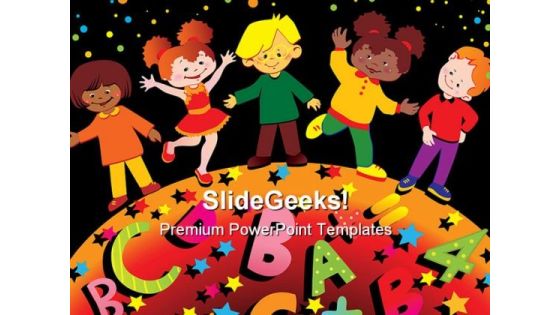 Friendship Children Global PowerPoint Themes And PowerPoint Slides 0411