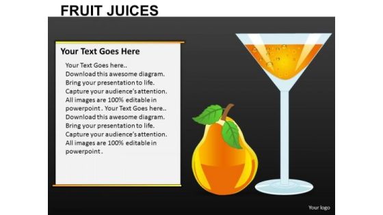 Fruit Juices Editable PowerPoint Slides Download