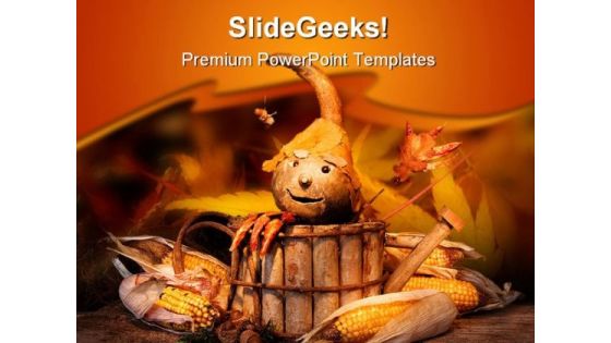 Fun In Autumn Nature PowerPoint Template 1010