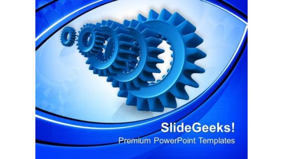 Gear Technology Is Symbol For Continuity PowerPoint Templates Ppt Backgrounds For Slides 0613 Gear Technology Is Symbol For Continuity PowerPoint Templates Ppt Backgrounds For Slides 0613