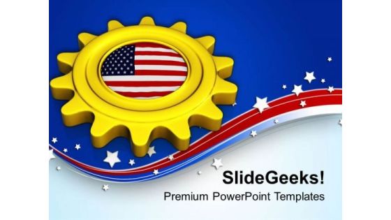 Gear The Business With American Market PowerPoint Templates Ppt Backgrounds For Slides 0713 Gear The Business With American Market PowerPoint Templates Ppt Backgrounds For Slides 0713