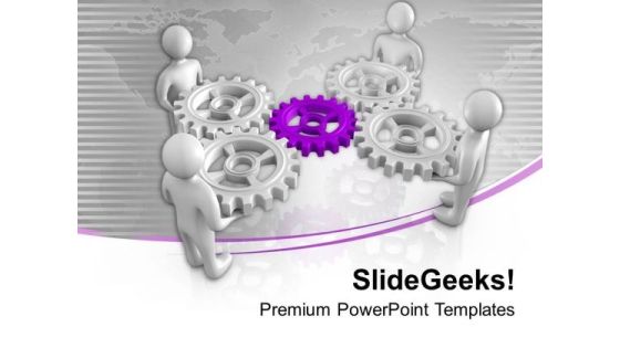 Gear The Process In Business PowerPoint Templates Ppt Backgrounds For Slides 0613