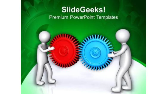 Gear Your Business With Partner PowerPoint Templates Ppt Backgrounds For Slides 0613 Gear Your Business With Partner PowerPoint Templates Ppt Backgrounds For Slides 0613