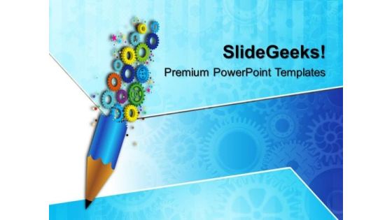 Gears And Pencil01 Gearwheels PowerPoint Templates And PowerPoint Themes 0512 Gears And Pencil01 Gearwheels PowerPoint Templates And PowerPoint Themes 0512