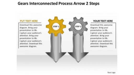 Gears Interconnected Process Arrow 2 Steps Business Continuity Plan Sample PowerPoint Slides Gears Interconnected Process Arrow 2 Steps Business Continuity Plan Sample PowerPoint Slides