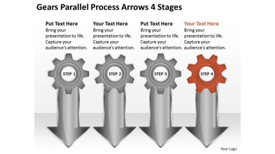Gears Parallel Process Arrows 4 Stages Ppt Business Plan Outlines PowerPoint Slides Gears Parallel Process Arrows 4 Stages Ppt Business Plan Outlines PowerPoint Slides