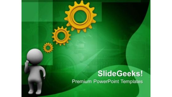 Generate Geared Ideas For Business Progress PowerPoint Templates Ppt Backgrounds For Slides 0713