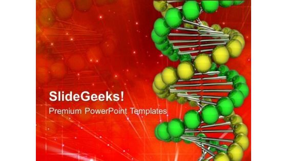 Genetic Illustration Of Dna Strand PowerPoint Templates Ppt Backgrounds For Slides 0213
