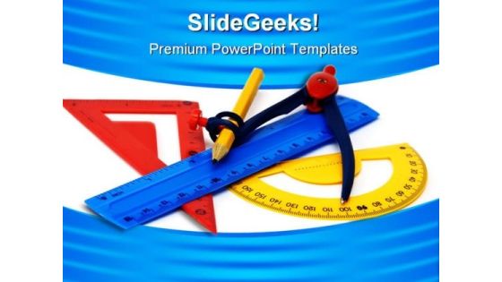 Geometry Items Education PowerPoint Template 0810 Geometry Items Education PowerPoint Template 0810