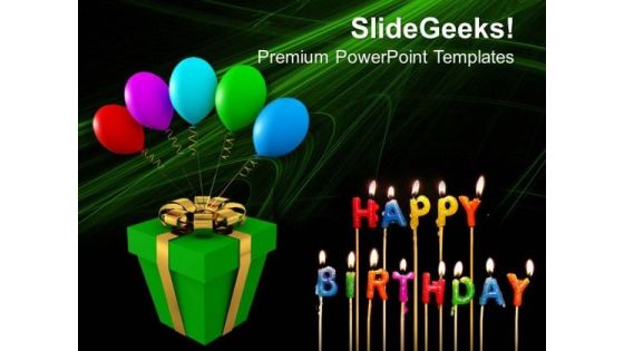 Gift And Balloons Happy Birthday Celebration PowerPoint Templates Ppt Backgrounds For Slides 0213 Gift And Balloons Happy Birthday Celebration PowerPoint Templates Ppt Backgrounds For Slides 0213