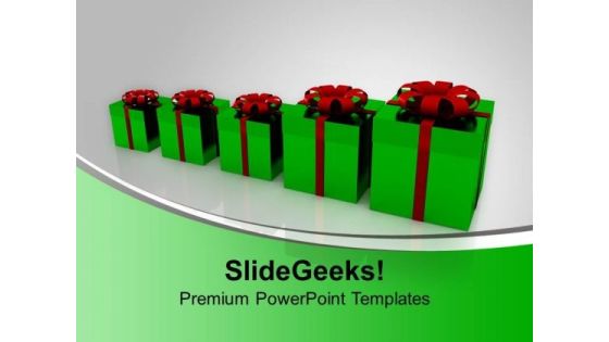 Gift Boxes Bar Graph Green Celebration Shopping PowerPoint Templates Ppt Backgrounds For Slides 0113 Gift Boxes Bar Graph Green Celebration Shopping PowerPoint Templates Ppt Backgrounds For Slides 0113